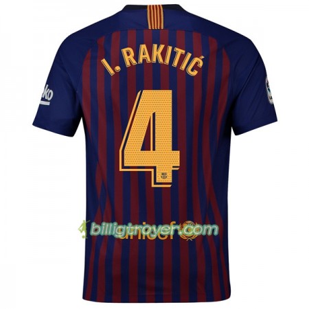Billige Fotballdrakter FC Barcelona I.Rakitic 4 Hjemmedraktsett 2018/19 Kortermet